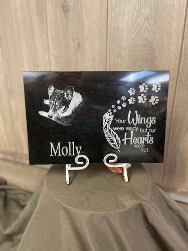 Personalized Memorial Plaque from Ginger's Flowers &Gifts, local Martinsburg florist