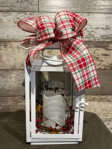 Christmas Lantern w/ Poem from Ginger's Flowers &Gifts, local Martinsburg florist