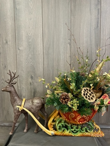 Christmas Silk Arrangement  from Ginger's Flowers &Gifts, local Martinsburg florist