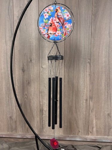 Cardinal Wind Chime from Ginger's Flowers &Gifts, local Martinsburg florist