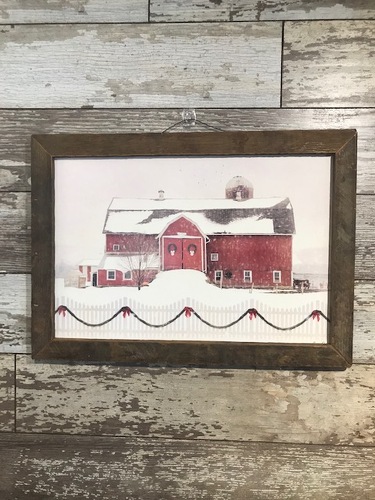 Christmas Farmhouse Picture from Ginger's Flowers &Gifts, local Martinsburg florist