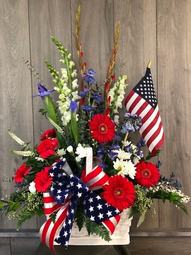 Patriotic Tribute  from Ginger's Flowers &Gifts, local Martinsburg florist