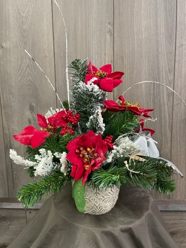 Christmas Silk Arrangement  from Ginger's Flowers &Gifts, local Martinsburg florist