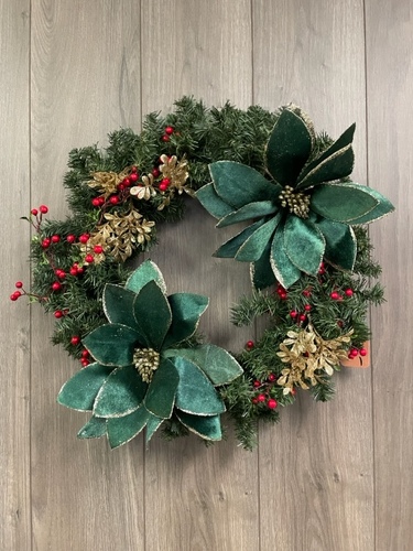 Christmas Silk Wreath  from Ginger's Flowers &Gifts, local Martinsburg florist