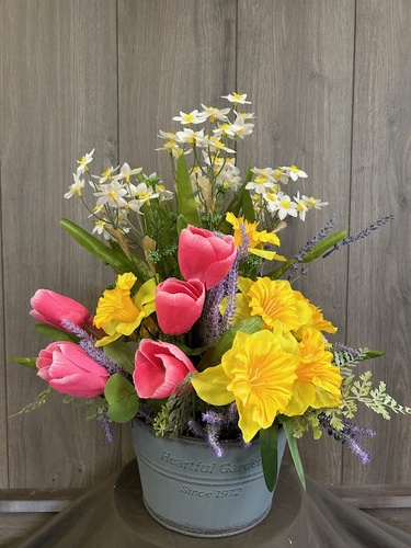 Hello Sunshine (Silk) from Ginger's Flowers &Gifts, local Martinsburg florist