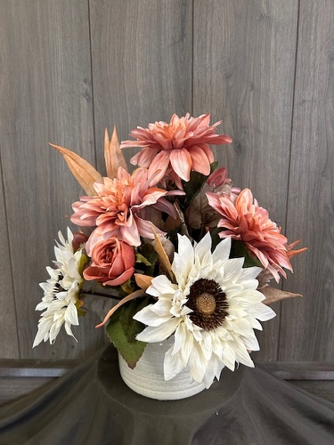 Peachy Passion (Silk) from Ginger's Flowers &Gifts, local Martinsburg florist