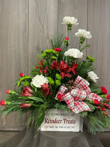 Reindeer Treats from Ginger's Flowers &Gifts, local Martinsburg florist