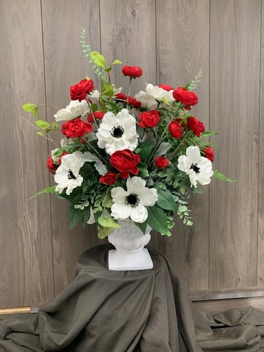 Red and Refined (Silk) from Ginger's Flowers &Gifts, local Martinsburg florist