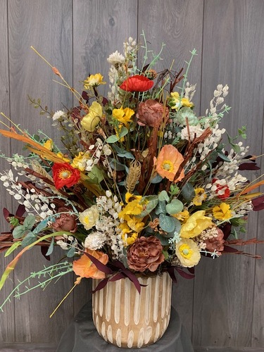 Fall Silk Arrangement from Ginger's Flowers &Gifts, local Martinsburg florist