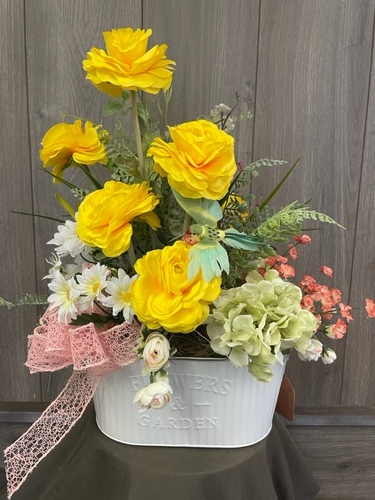 Yellow Fever (Silk) from Ginger's Flowers &Gifts, local Martinsburg florist