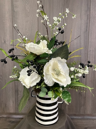 Black & White (Silk) from Ginger's Flowers &Gifts, local Martinsburg florist