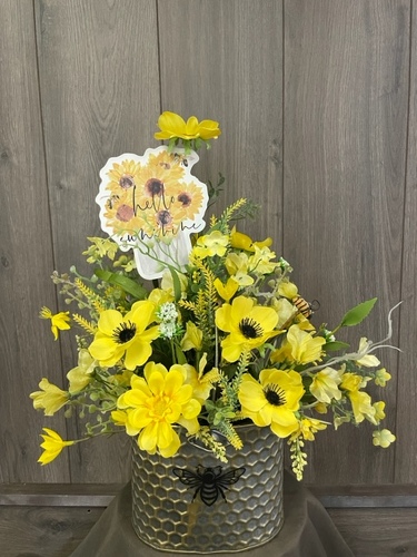 Hello Sunshine (Silk) from Ginger's Flowers &Gifts, local Martinsburg florist