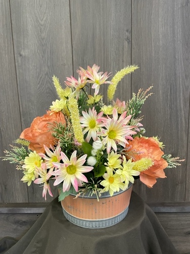 Peachy Passion (Silk) from Ginger's Flowers &Gifts, local Martinsburg florist