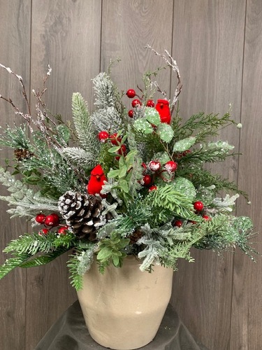 Christmas Silk Arrangement  from Ginger's Flowers &Gifts, local Martinsburg florist