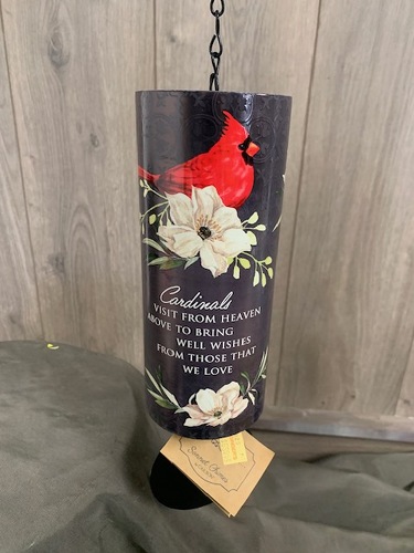 Cardinal Wind Chime from Ginger's Flowers &Gifts, local Martinsburg florist