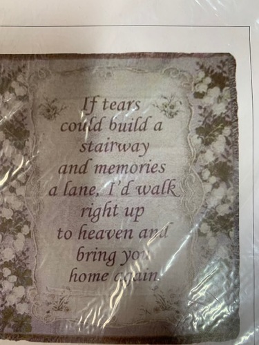 Sympathy Throw  from Ginger's Flowers &Gifts, local Martinsburg florist