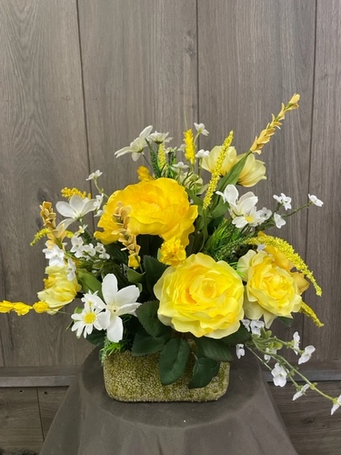 Yellow Fever (Silk) from Ginger's Flowers &Gifts, local Martinsburg florist