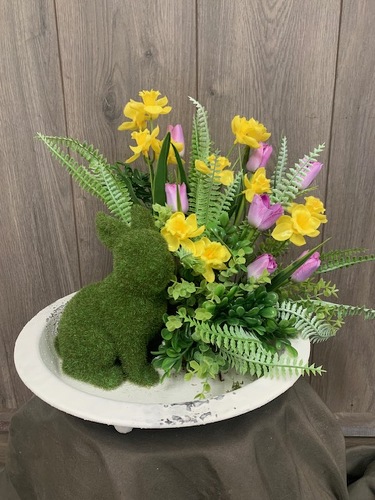 Easter Silk Arrangement from Ginger's Flowers &Gifts, local Martinsburg florist