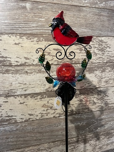 Solar Cardinal Yard Stake from Ginger's Flowers &Gifts, local Martinsburg florist