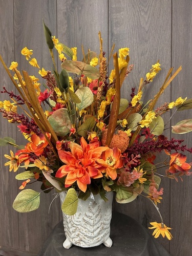 Fall Silk Arrangement  from Ginger's Flowers &Gifts, local Martinsburg florist