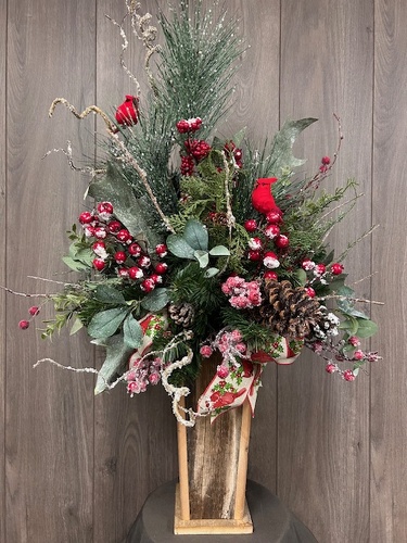 Christmas Silk Arrangement  from Ginger's Flowers &Gifts, local Martinsburg florist