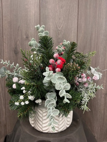 Christmas Silk Arrangement  from Ginger's Flowers &Gifts, local Martinsburg florist