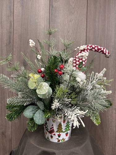 Christmas Silk Arrangement  from Ginger's Flowers &Gifts, local Martinsburg florist