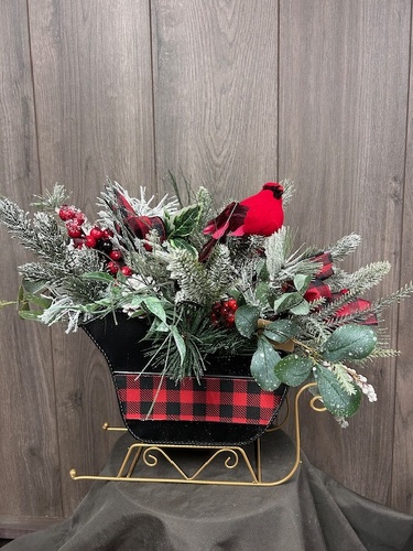 Christmas Silk Arrangement  from Ginger's Flowers &Gifts, local Martinsburg florist