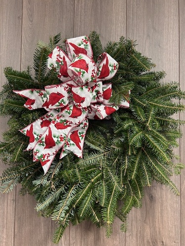 Custom Fresh Pine Wreath from Ginger's Flowers &Gifts, local Martinsburg florist